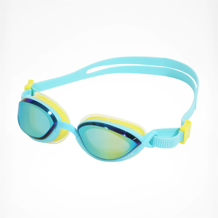 2024 Huub Pinnacle Air Seal Swim Goggles A2-PINN - Aqua / Fluo Yellow